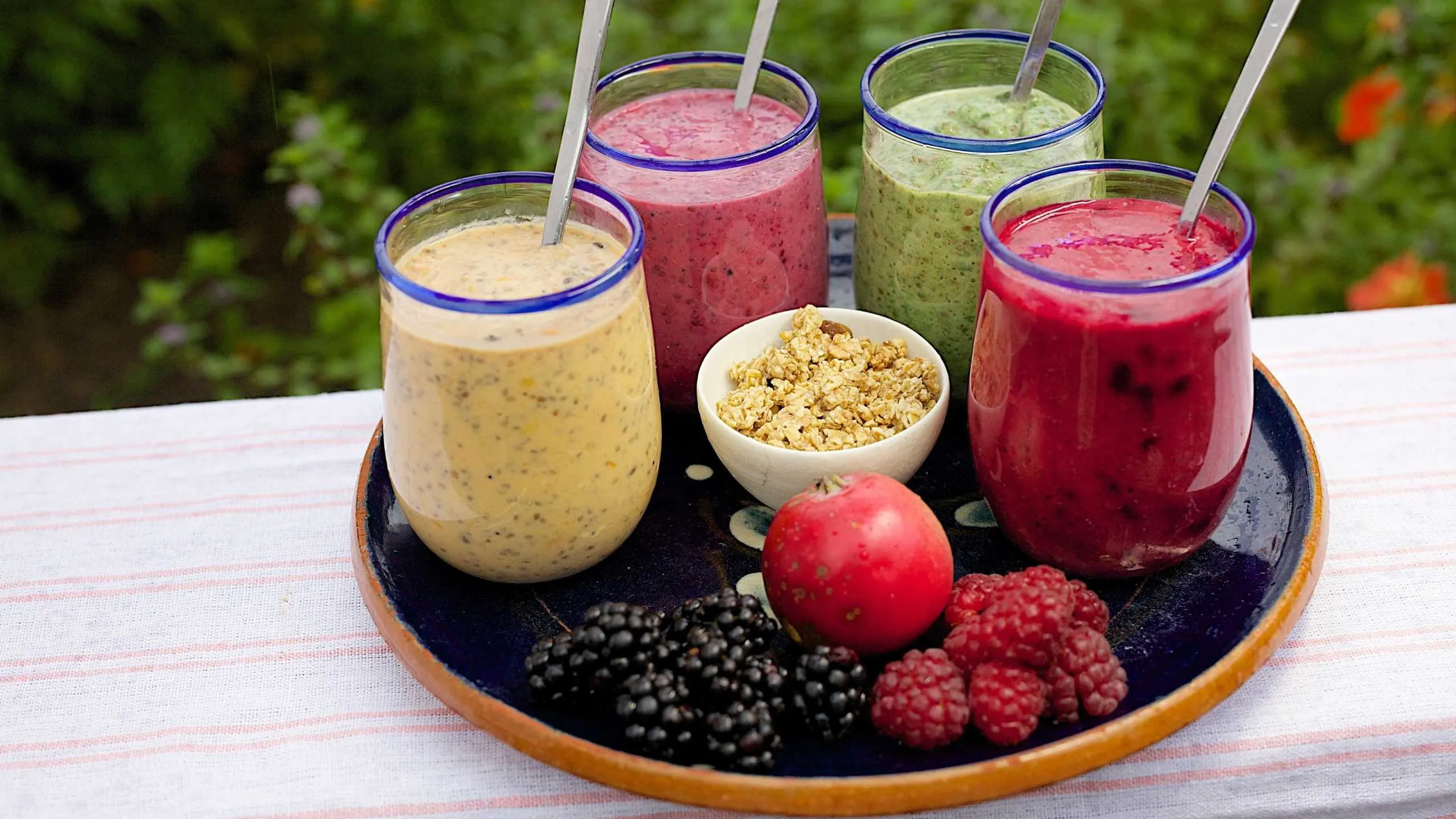 Healthy morning drink with natural ingredients